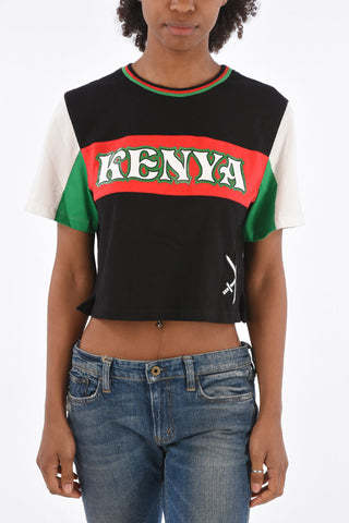 T-Shirt Crop KENYA Girocollo