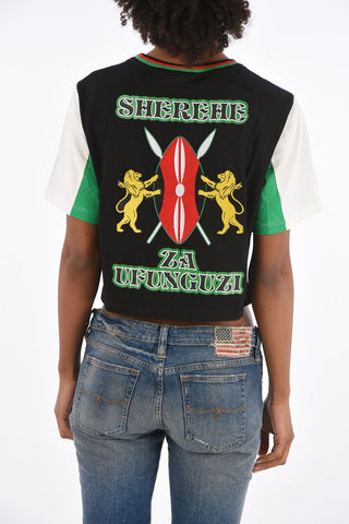 T-Shirt Crop KENYA Girocollo