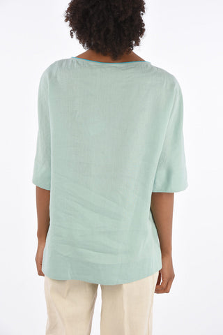 Linen KAREN ¾ Sleeve Blouse