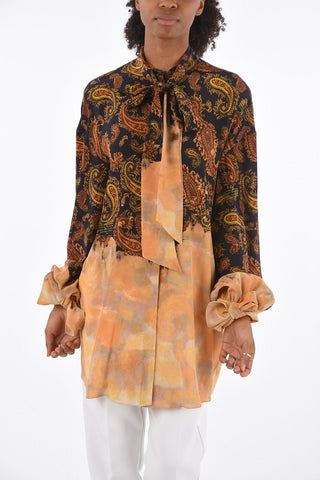 Open Back Paisley Printed Shirt