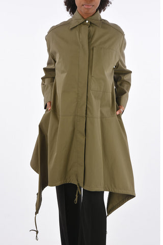 Asymmetrical Drawstring Parka