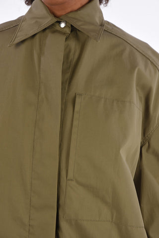 Asymmetrical Drawstring Parka