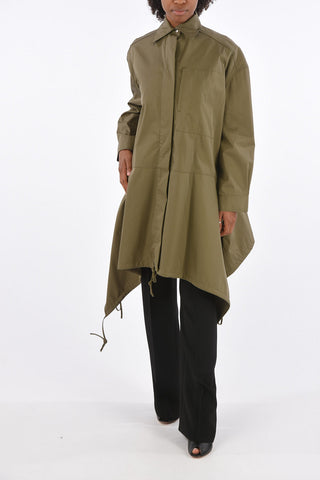 Asymmetrical Drawstring Parka