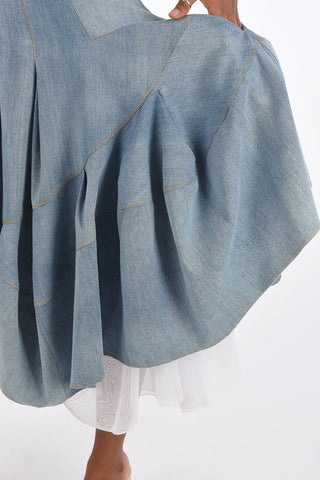 Denim Dress with Tulle Petticoat