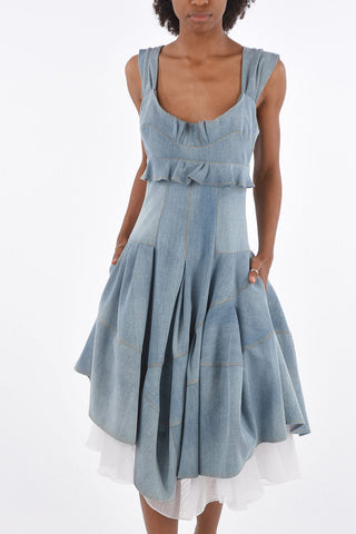 Denim Dress with Tulle Petticoat