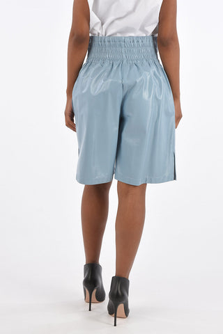 Shorts in Nappa con Tasche a Filo