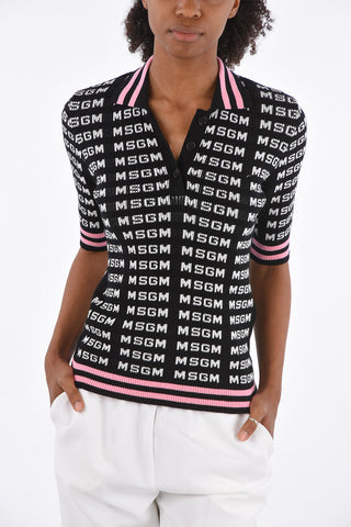 Maglia Logata con Colletto a polo