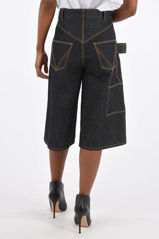 Denim Utility Wide Leg Shorts