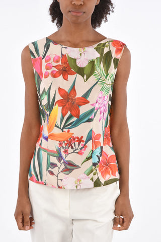 Sleeveless Floral Top