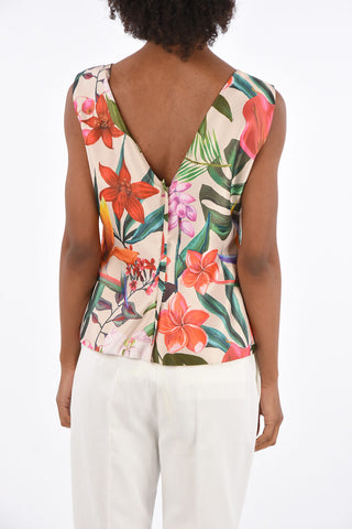 Sleeveless Floral Top