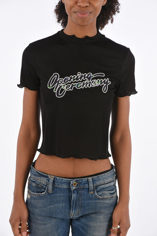 T-Shirt Crop Girocollo
