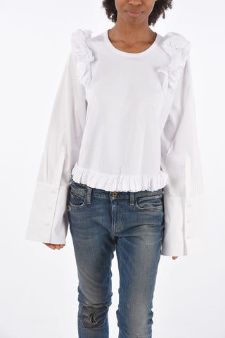Top Ruffle Girocollo
