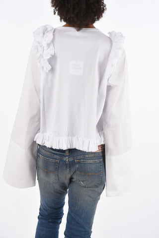 Top Ruffle Girocollo