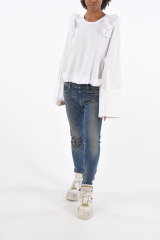 Top Ruffle Girocollo