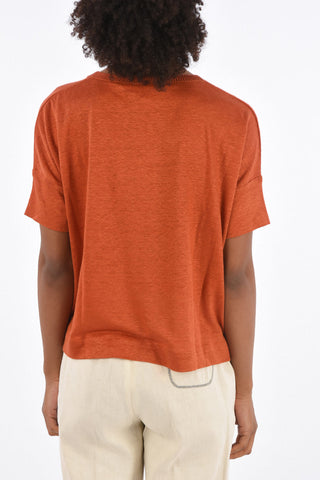 Linen Short Sleeve Sweater