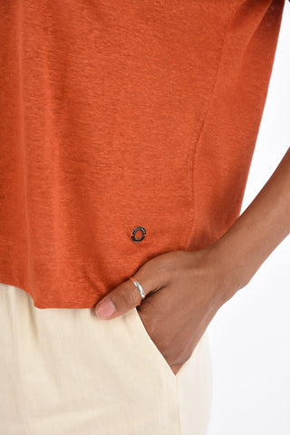 Linen Short Sleeve Sweater
