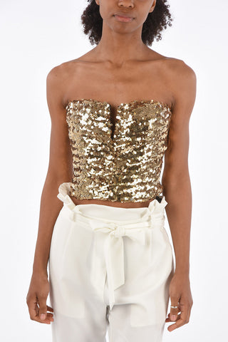 Sequined Bustier Top