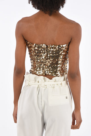 Sequined Bustier Top