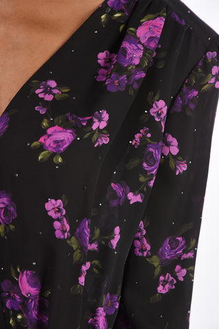 Floral Printed Silk PESARO Mini Dress