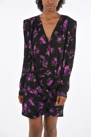 Floral Printed Silk PESARO Mini Dress