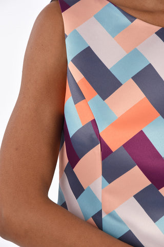 Sleeveless Geometrical Printed Top