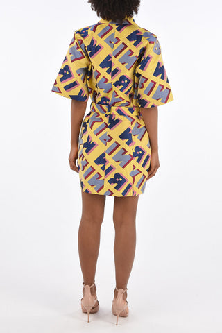 Logoed Short Sleeve Mini Shirt Dress
