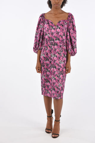 Floral Printed Dress IRINA with Sweetheart Neckline