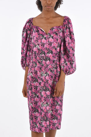 Floral Printed Dress IRINA with Sweetheart Neckline