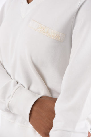 V-neck sweatshirt