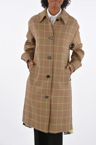 Houndstooth Trench with Accordion Details