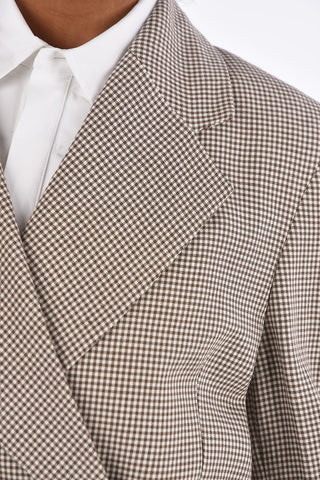 Blazer a Quadri VIVI Senza Tasche 