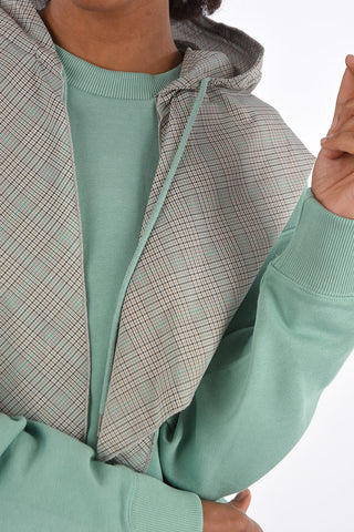 felpa scarf hoodie in cotone