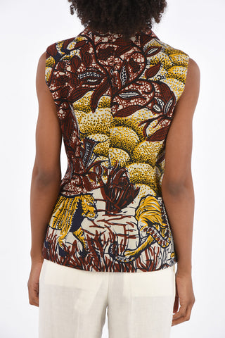 Gilet Doppiopetto Stampa Jungle