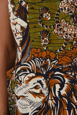 Gilet Doppiopetto Stampa Jungle