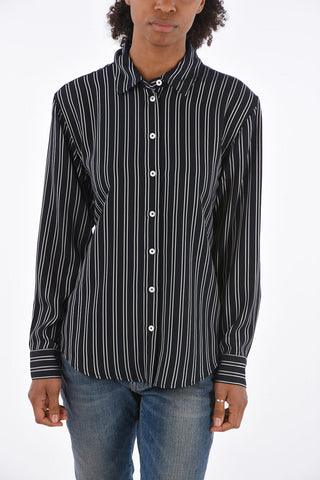 Camicia Lace up a Righe