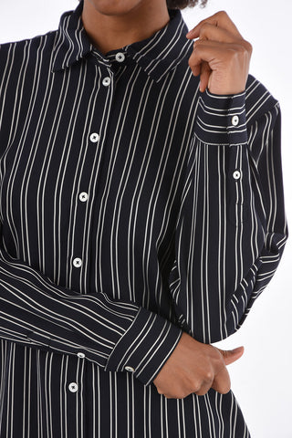 Camicia Lace up a Righe
