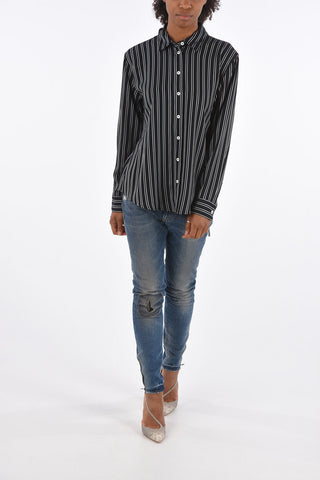 Camicia Lace up a Righe