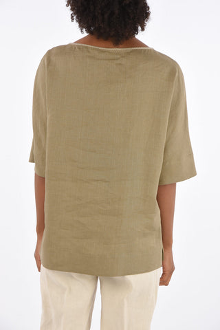 Blusa KAREN in Lino con Maniche a ¾