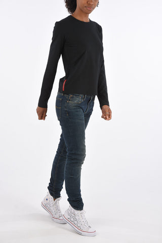 Stretch Cotton Long Sleeve T-shirt