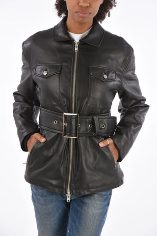 Belted Ecoleather Jacket