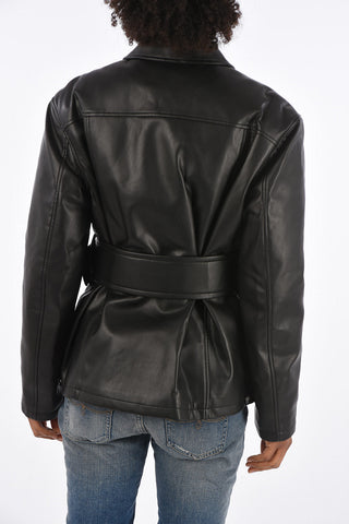 Belted Ecoleather Jacket