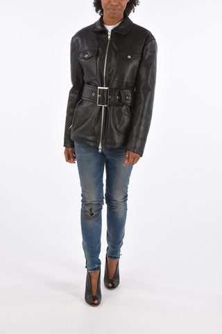 Belted Ecoleather Jacket