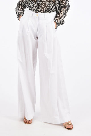 Double Pleat Wide Leg Jeans