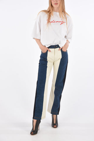 Jeans in Denim Ecopelle e Corduroy