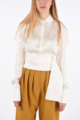 Camicia Crop Fantasia Animalier