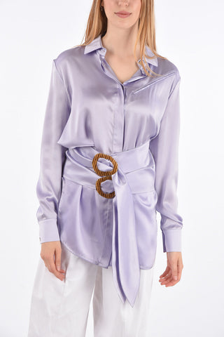 Camicia in Seta con Doppia Cintura