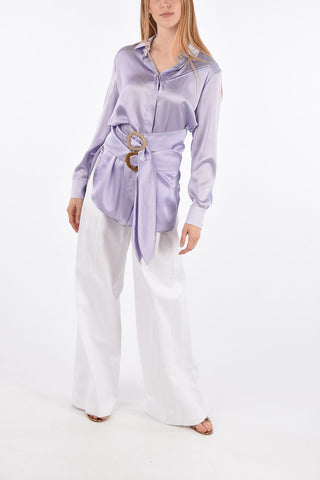 Camicia in Seta con Doppia Cintura