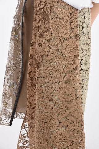Embroidered Wrap Skirt with Jewel Applications