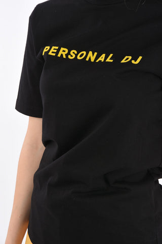 Embroidered PERSONAL DJ Crew-Neck T-Shirt
