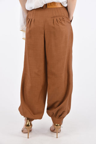 Double Pleat Pants with Ankle Buttons
